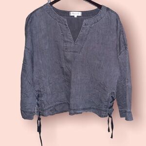 Madewell Lunar Wash Pull-over Denim Top